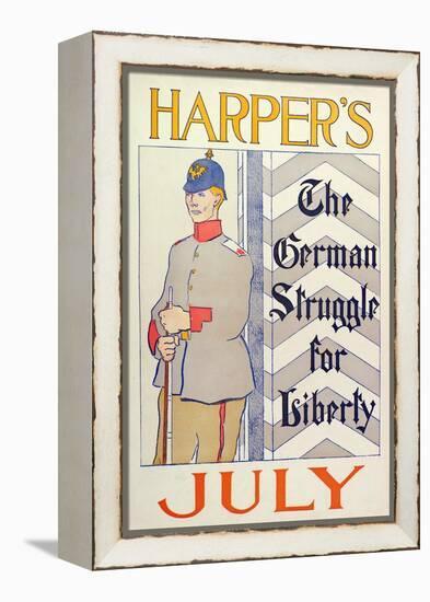 Poster Advertising Harper's New Monthly Magazine, July 1895 (Colour Lithograph)-Edward Penfield-Framed Premier Image Canvas