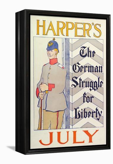 Poster Advertising Harper's New Monthly Magazine, July 1895 (Colour Lithograph)-Edward Penfield-Framed Premier Image Canvas