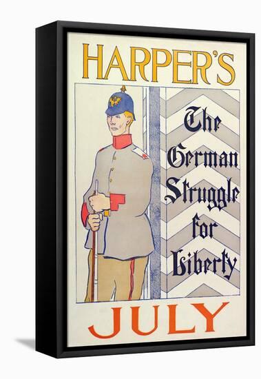 Poster Advertising Harper's New Monthly Magazine, July 1895 (Colour Lithograph)-Edward Penfield-Framed Premier Image Canvas