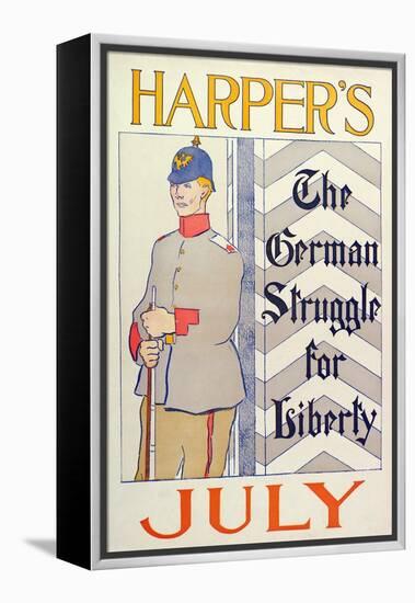 Poster Advertising Harper's New Monthly Magazine, July 1895 (Colour Lithograph)-Edward Penfield-Framed Premier Image Canvas