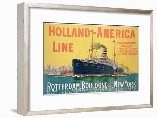 Poster Advertising 'Holland-America Line'-French School-Framed Premium Giclee Print