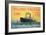 Poster Advertising 'Holland-America Line'-French School-Framed Premium Giclee Print