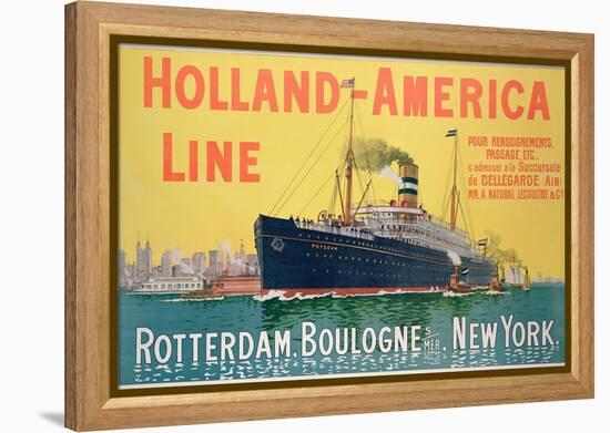 Poster Advertising 'Holland-America Line'-French School-Framed Premier Image Canvas