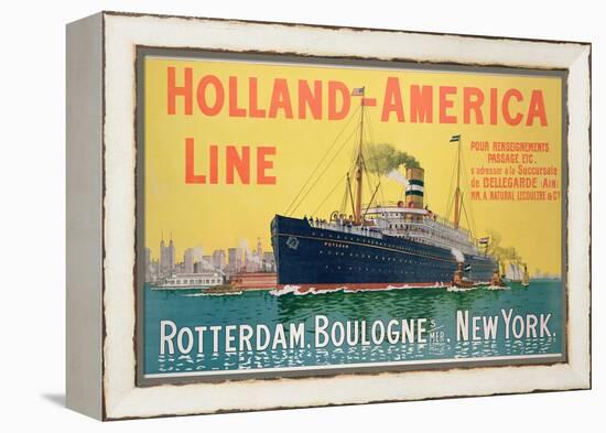 Poster Advertising 'Holland-America Line'-French School-Framed Premier Image Canvas