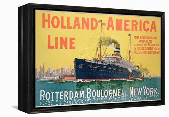Poster Advertising 'Holland-America Line'-French School-Framed Premier Image Canvas