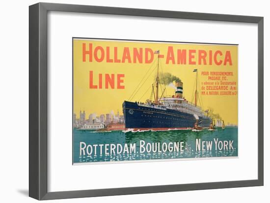 Poster Advertising 'Holland-America Line'-French School-Framed Giclee Print