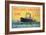 Poster Advertising 'Holland-America Line'-French School-Framed Giclee Print