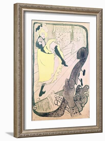 Poster Advertising Jane Avril at the Jardin de Paris, 1893-Henri de Toulouse-Lautrec-Framed Giclee Print