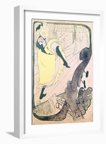 Poster Advertising Jane Avril at the Jardin de Paris, 1893-Henri de Toulouse-Lautrec-Framed Giclee Print