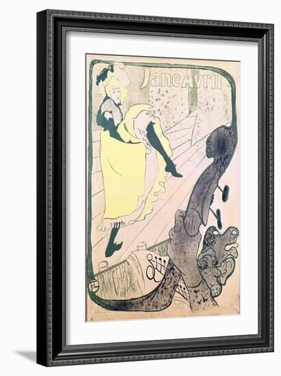 Poster Advertising Jane Avril at the Jardin de Paris, 1893-Henri de Toulouse-Lautrec-Framed Giclee Print