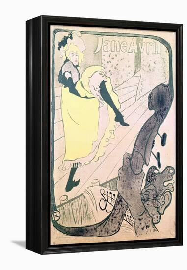 Poster Advertising Jane Avril at the Jardin de Paris, 1893-Henri de Toulouse-Lautrec-Framed Premier Image Canvas