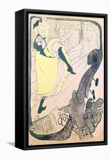 Poster Advertising Jane Avril at the Jardin de Paris, 1893-Henri de Toulouse-Lautrec-Framed Premier Image Canvas