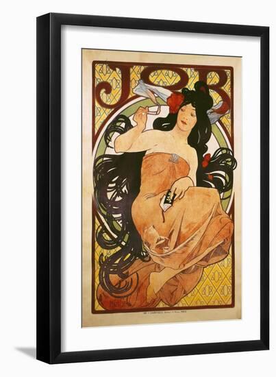 Poster Advertising 'Job', 1898-Alphonse Mucha-Framed Giclee Print