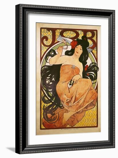 Poster Advertising 'Job', 1898-Alphonse Mucha-Framed Giclee Print