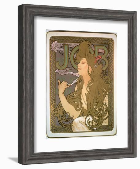 Poster Advertising 'Job' Cigarette Papers, 1896-Alphonse Mucha-Framed Giclee Print