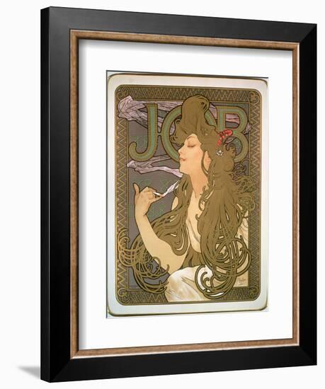 Poster Advertising 'Job' Cigarette Papers, 1896-Alphonse Mucha-Framed Giclee Print