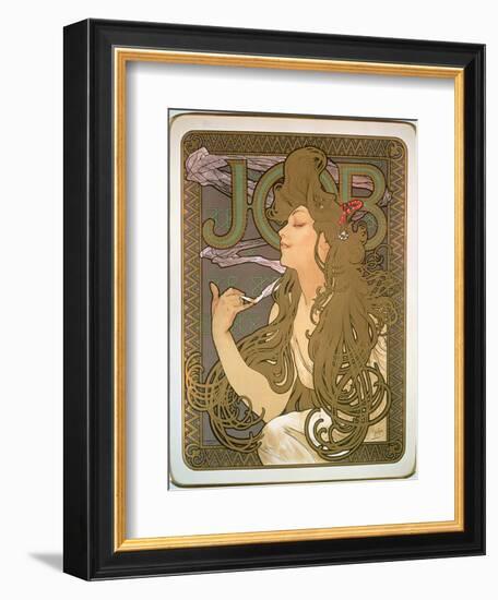 Poster Advertising 'Job' Cigarette Papers, 1896-Alphonse Mucha-Framed Giclee Print