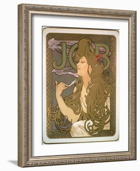 Poster Advertising 'Job' Cigarette Papers, 1896-Alphonse Mucha-Framed Giclee Print