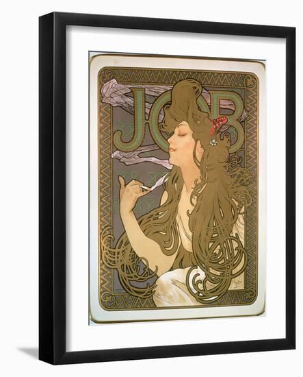 Poster Advertising 'Job' Cigarette Papers, 1896-Alphonse Mucha-Framed Giclee Print