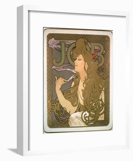 Poster Advertising 'Job' Cigarette Papers, 1896-Alphonse Mucha-Framed Giclee Print