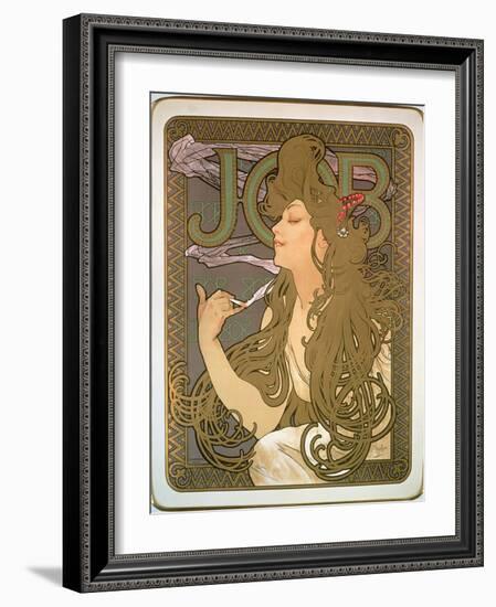 Poster Advertising 'Job' Cigarette Papers, 1896-Alphonse Mucha-Framed Giclee Print
