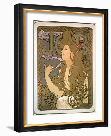 Poster Advertising 'Job' Cigarette Papers, 1896-Alphonse Mucha-Framed Giclee Print