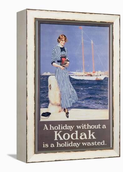 Poster Advertising Kodak Cameras, C.1930-null-Framed Premier Image Canvas