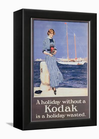Poster Advertising Kodak Cameras, C.1930-null-Framed Premier Image Canvas