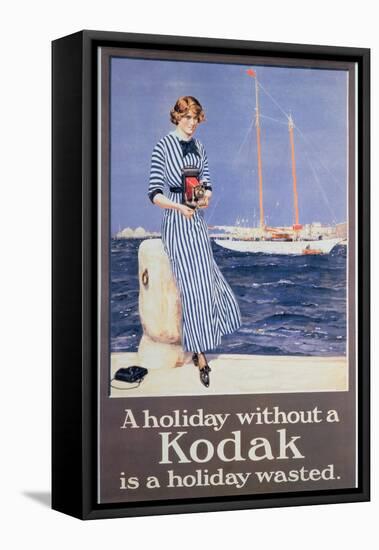 Poster Advertising Kodak Cameras, C.1930-null-Framed Premier Image Canvas