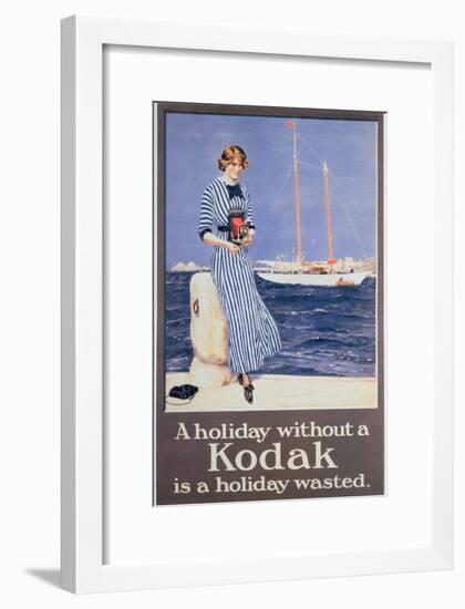 Poster Advertising Kodak Cameras, C.1930-null-Framed Giclee Print