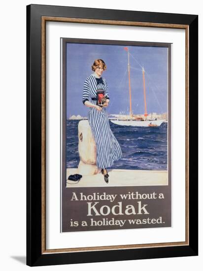 Poster Advertising Kodak Cameras, C.1930-null-Framed Giclee Print