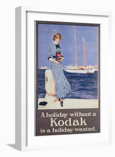 Poster Advertising Kodak Cameras, C.1930-null-Framed Giclee Print