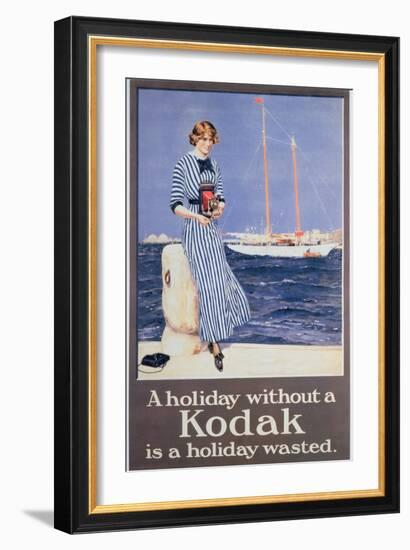 Poster Advertising Kodak Cameras, C.1930-null-Framed Giclee Print