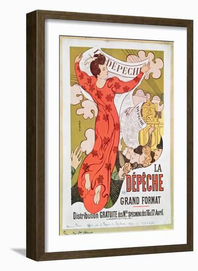 Poster Advertising 'La Depeche De Toulouse' Newspaper, 1892-Maurice Denis-Framed Giclee Print