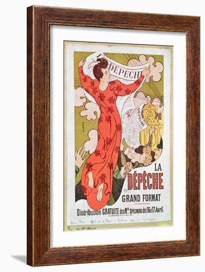 Poster Advertising 'La Depeche De Toulouse' Newspaper, 1892-Maurice Denis-Framed Giclee Print