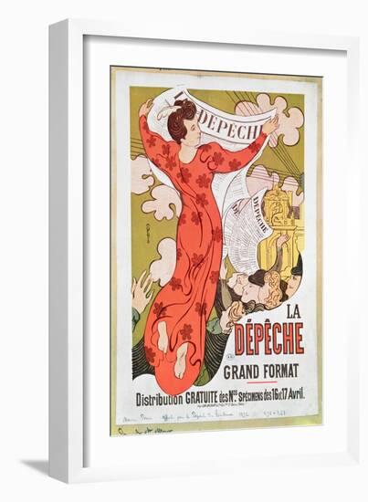 Poster Advertising 'La Depeche De Toulouse' Newspaper, 1892-Maurice Denis-Framed Giclee Print