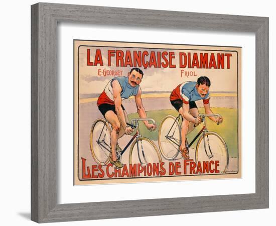 Poster Advertising 'La Francaise Diamant', C.1905-null-Framed Giclee Print