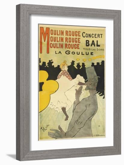 Poster Advertising 'La Goulue' at the Moulin Rouge, 1891-Henri de Toulouse-Lautrec-Framed Giclee Print