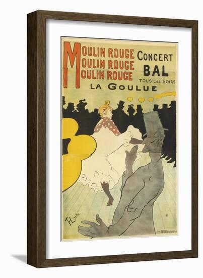 Poster Advertising 'La Goulue' at the Moulin Rouge, 1891-Henri de Toulouse-Lautrec-Framed Giclee Print