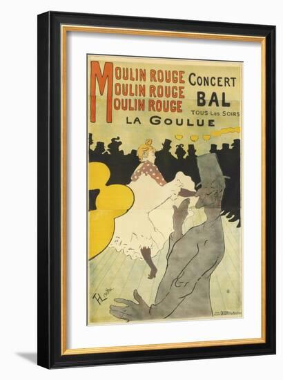 Poster Advertising 'La Goulue' at the Moulin Rouge, 1891-Henri de Toulouse-Lautrec-Framed Giclee Print