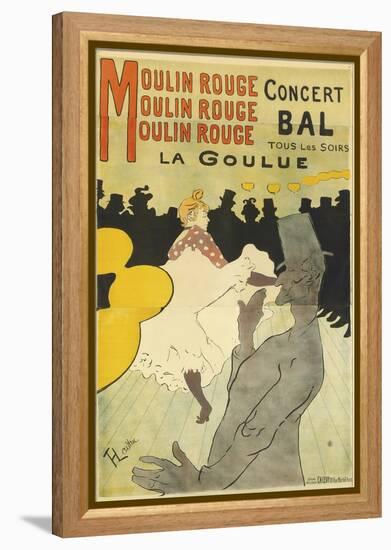 Poster Advertising 'La Goulue' at the Moulin Rouge, 1891-Henri de Toulouse-Lautrec-Framed Premier Image Canvas