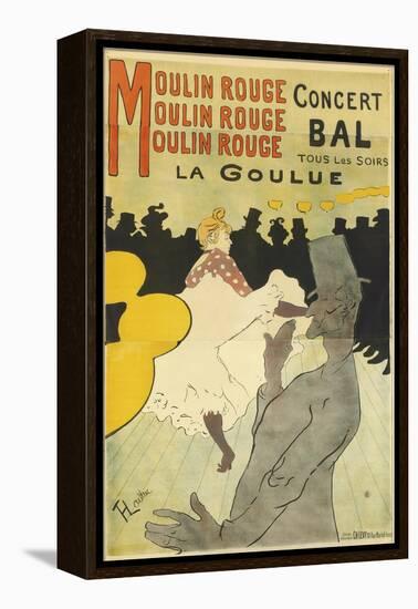 Poster Advertising 'La Goulue' at the Moulin Rouge, 1891-Henri de Toulouse-Lautrec-Framed Premier Image Canvas