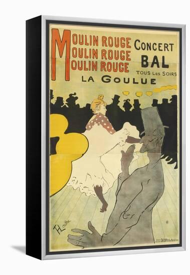 Poster Advertising 'La Goulue' at the Moulin Rouge, 1891-Henri de Toulouse-Lautrec-Framed Premier Image Canvas