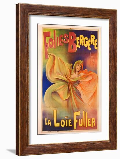 Poster Advertising La Loie Fuller at the Folies Bergere-Charles Lucas-Framed Giclee Print