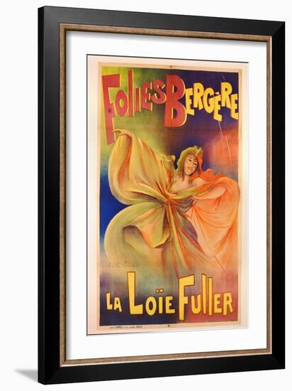 Poster Advertising La Loie Fuller at the Folies Bergere-Charles Lucas-Framed Giclee Print