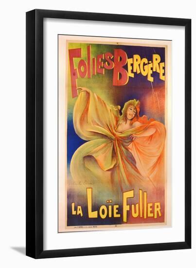 Poster Advertising La Loie Fuller at the Folies Bergere-Charles Lucas-Framed Giclee Print