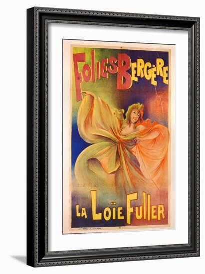 Poster Advertising La Loie Fuller at the Folies Bergere-Charles Lucas-Framed Giclee Print