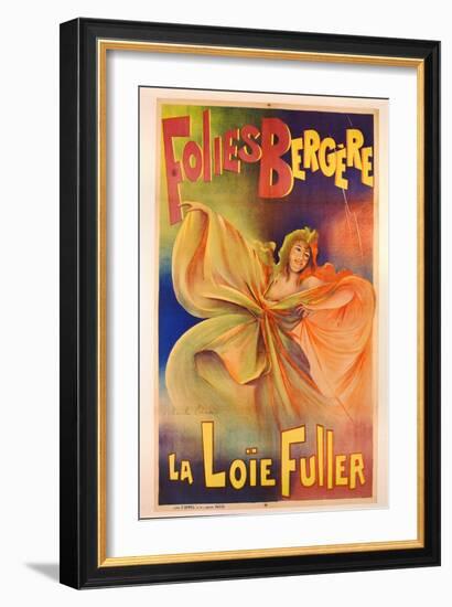 Poster Advertising La Loie Fuller at the Folies Bergere-Charles Lucas-Framed Giclee Print