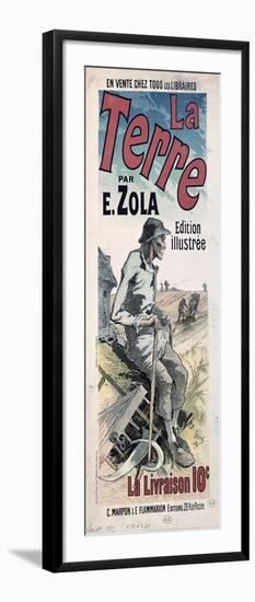 Poster Advertising La Terre by Emile Zola, 1889-Jules Chéret-Framed Giclee Print