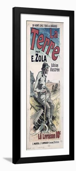 Poster Advertising La Terre by Emile Zola, 1889-Jules Chéret-Framed Giclee Print